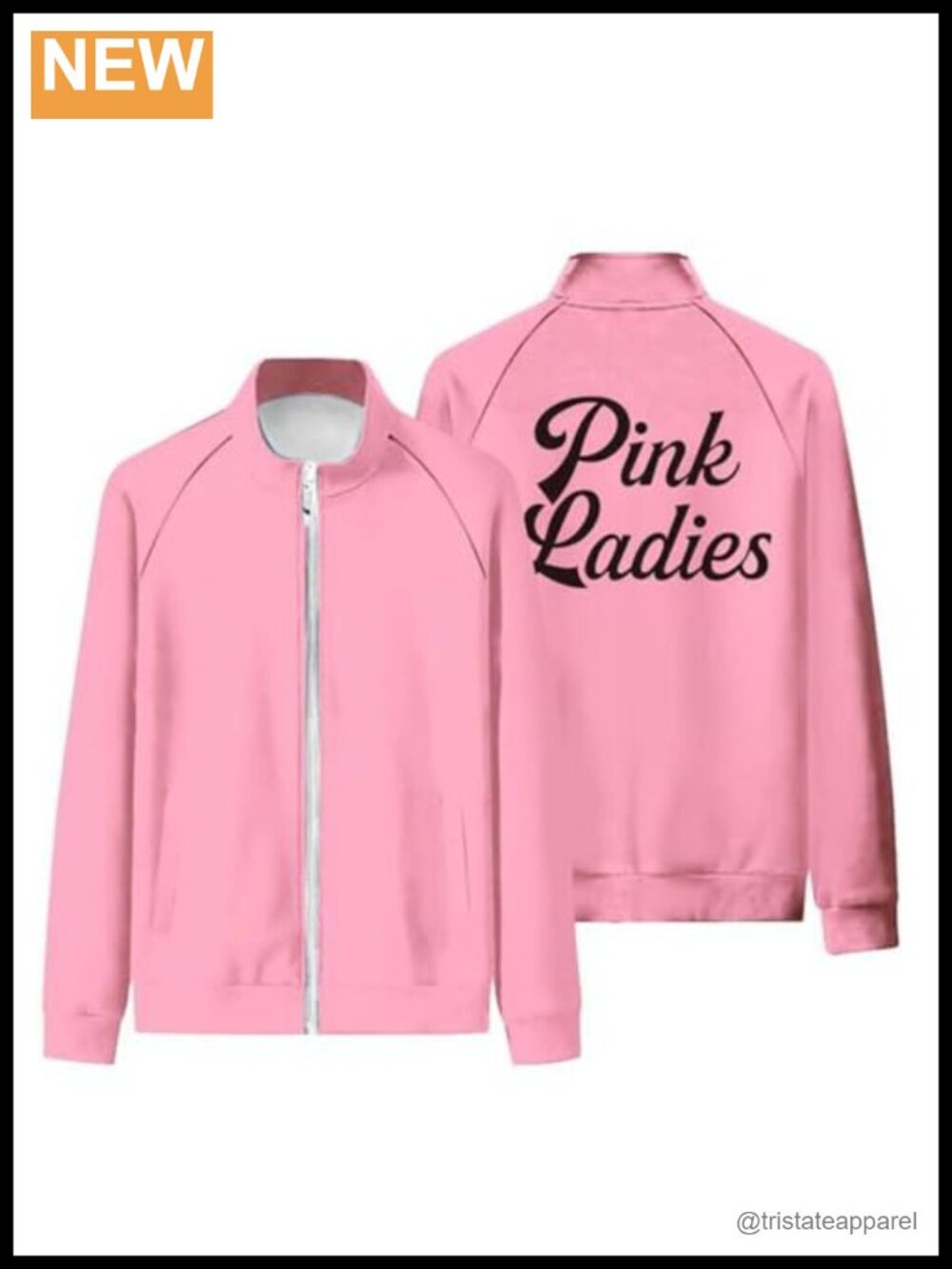 Pink Rydell School Zip Jacket Cosplay Costume Polyester Women Girls